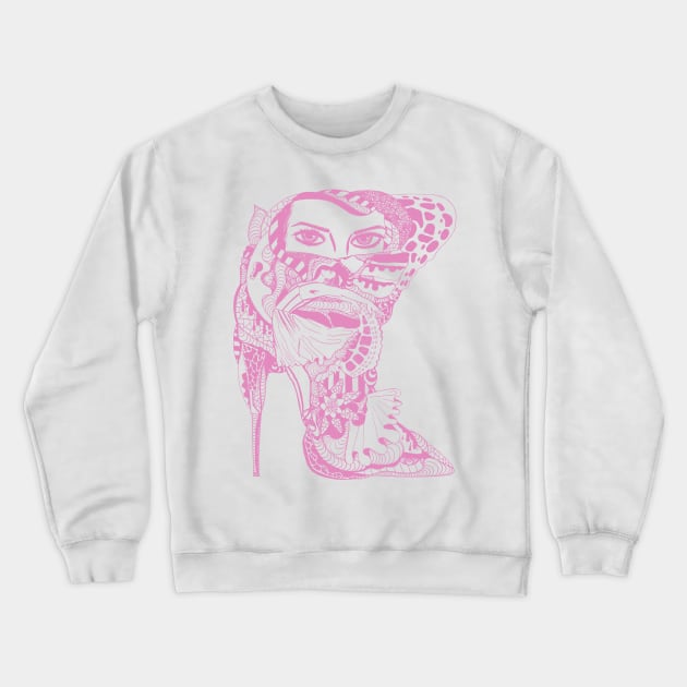 Light Pink Dancing Free Crewneck Sweatshirt by kenallouis